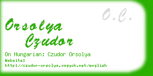 orsolya czudor business card